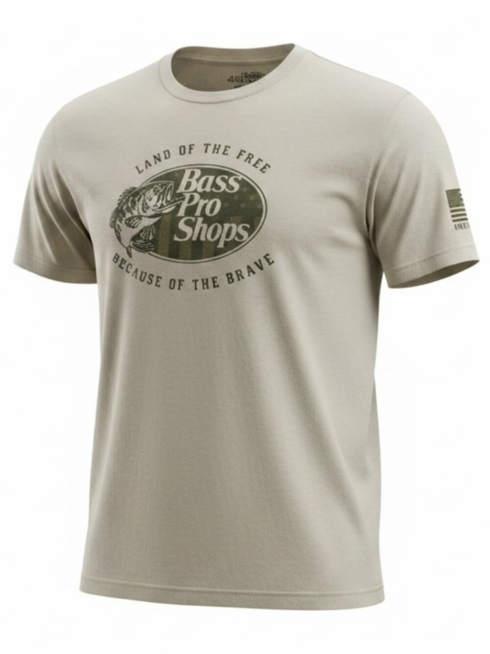 Bass Pro Shops T-Shirt Land of The Free Because of The Brave Size 4XL